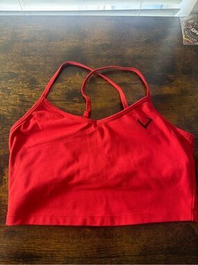 Violate the Dresscode Red Strappy Crop Sports Bra